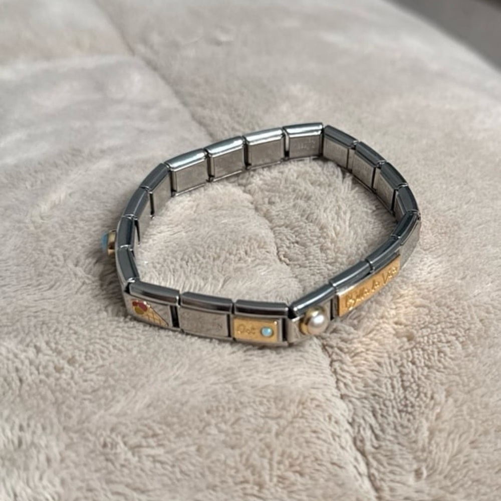 Nomination 9mm Italian Charm Ready-Made Bracelet Themed Stainless Steel
